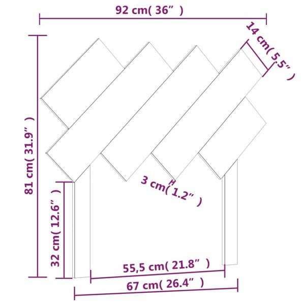 vidaXL sengegærde 92x3x81 cm massivt fyrretræ hvid - Hovedgærder og fodgærder