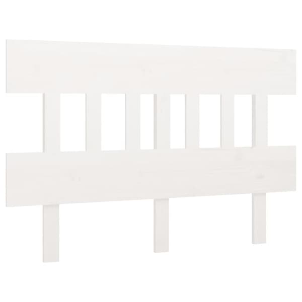 vidaXL sengegærde 153,5x3x81 cm massivt fyrretræ hvid - Hovedgærder og fodgærder