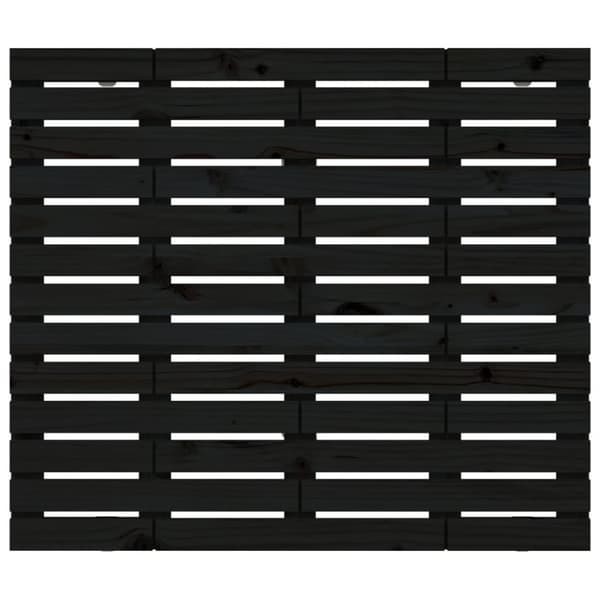 vidaXL Sängynpääty seinälle musta 146x3x91,5 cm täysi mänty - Sängynpäädyt