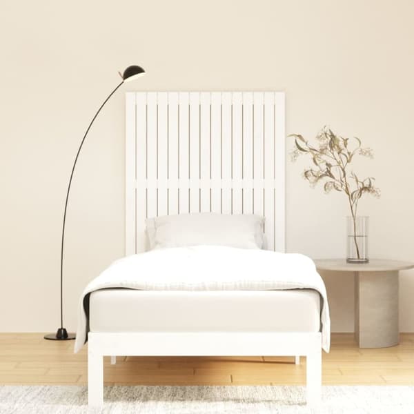 vidaXL Sängynpääty seinälle valkoinen 95,5x3x110 cm täysi mänty -  Sängynpäädyt