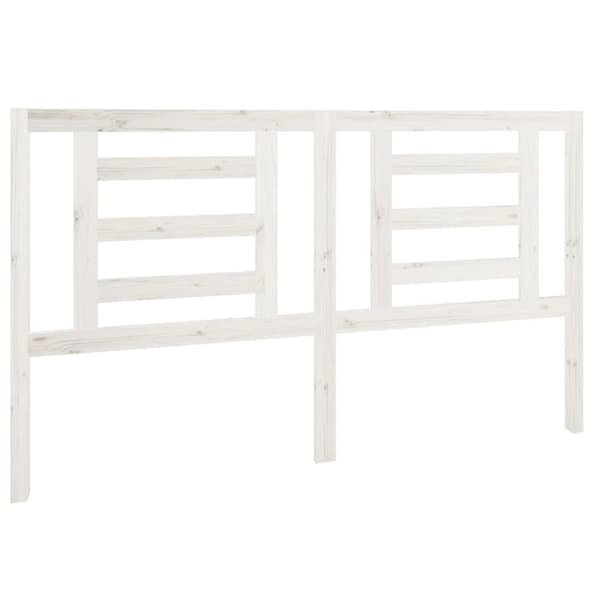vidaXL Sängynpääty valkoinen 166x4x100 cm täysi mänty - Sängynpäädyt