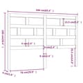 Miniatyrbillede 7 af 7: vidaXL sengegærde 166x4x100 cm massivt fyrretræ hvid -  Hovedgærder og fodgærder