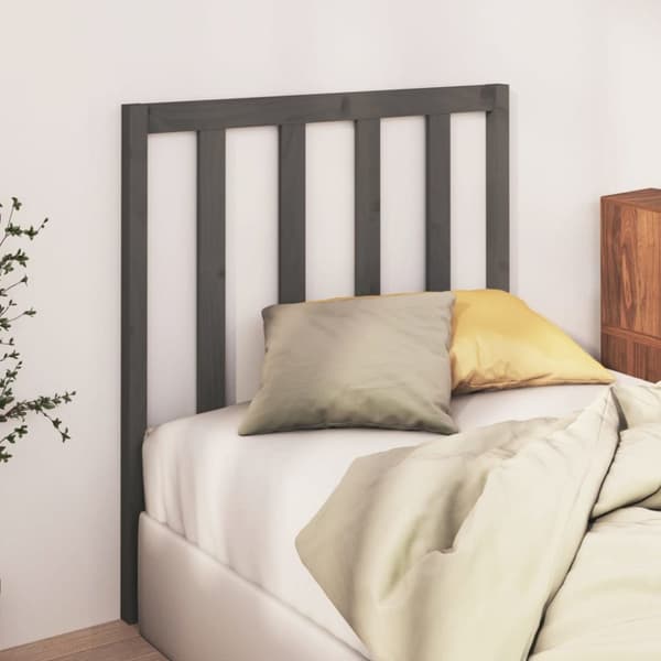 vidaXL Sängynpääty harmaa 95x4x100 cm täysi mänty -  Sängynpäädyt