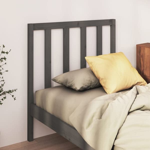 vidaXL Sängynpääty harmaa 95x4x100 cm täysi mänty -  Sängynpäädyt