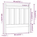 Pikkukuva 7 / 7: vidaXL Sängynpääty musta 96x4x100 cm täysi mänty -  Sängynpäädyt