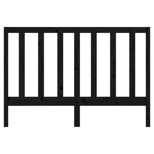 vidaXL Sängynpääty musta 126x4x100 cm täysi mänty - Sängynpäädyt