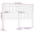 Miniatyrbillede 7 af 7: vidaXL sengegærde 126x4x100 cm massivt fyrretræ hvid -  Hovedgærder og fodgærder