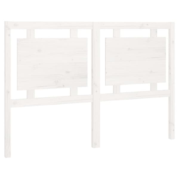 vidaXL Sängynpääty valkoinen 145,5x4x100 cm täysi mänty - Sängynpäädyt