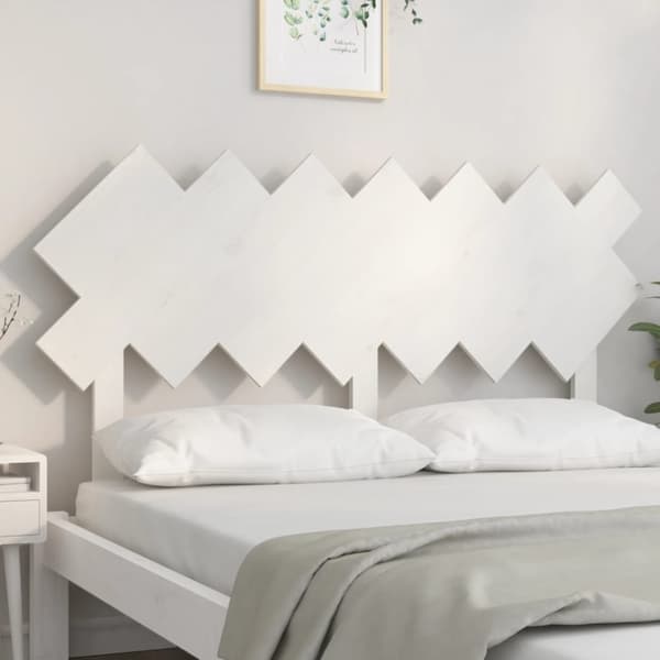 vidaXL Sängynpääty valkoinen 141x3x80,5 cm täysi mänty - Sängynpäädyt
