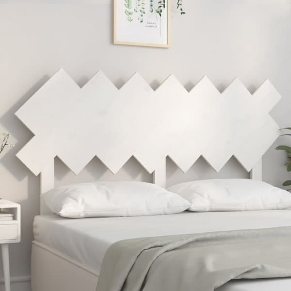 vidaXL Sängynpääty valkoinen 141x3x80,5 cm täysi mänty - Sängynpäädyt