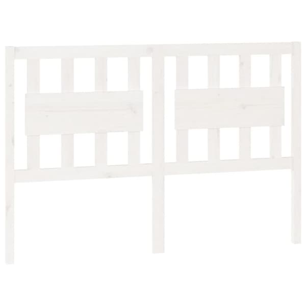 vidaXL Sängynpääty valkoinen 125,5x4x100 cm täysi mänty - Sängynpäädyt