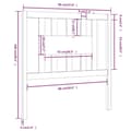 Pikkukuva 7 / 7: vidaXL Sängynpääty 96x4x100 cm täysi mänty -  Sängynpäädyt