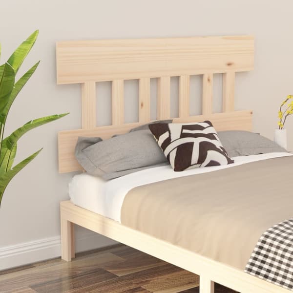 vidaXL Sängynpääty 123,5x3x81 cm täysi mänty - Sängynpäädyt