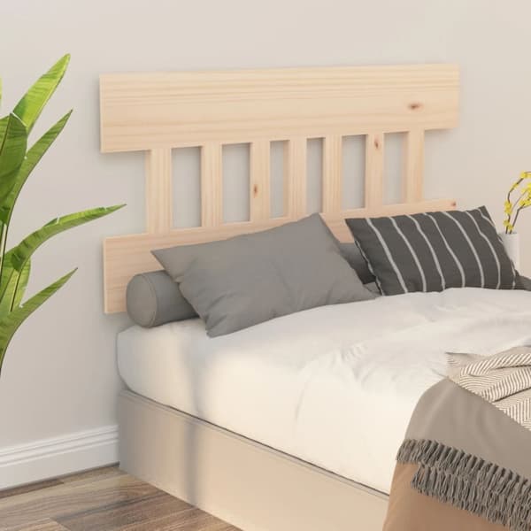 vidaXL Sängynpääty 123,5x3x81 cm täysi mänty - Sängynpäädyt