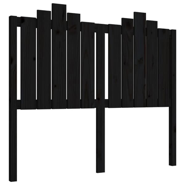 vidaXL Sängynpääty musta 126x4x110 cm täysi mänty -  Sängynpäädyt