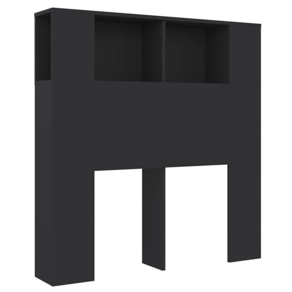 vidaXL sengegavl med opbevaring 100x18,5x104,5 cm sort - Hovedgærder og fodgærder