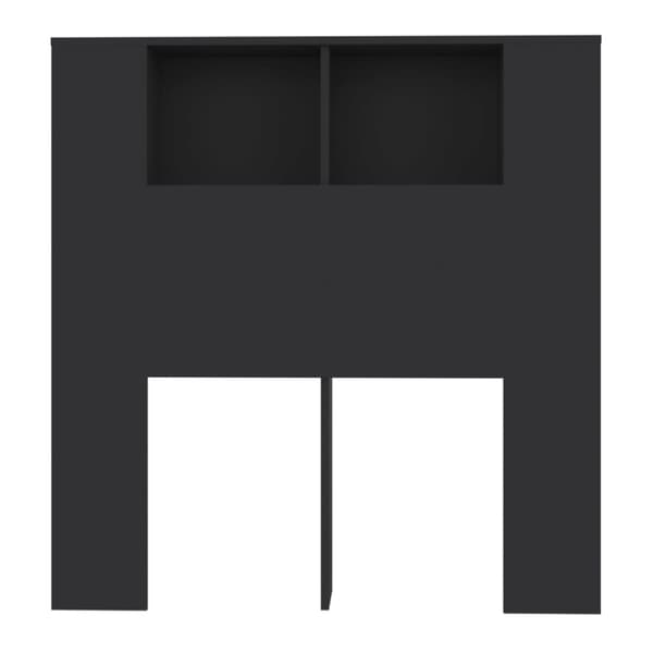 vidaXL sengegavl med opbevaring 100x18,5x104,5 cm sort - Hovedgærder og fodgærder