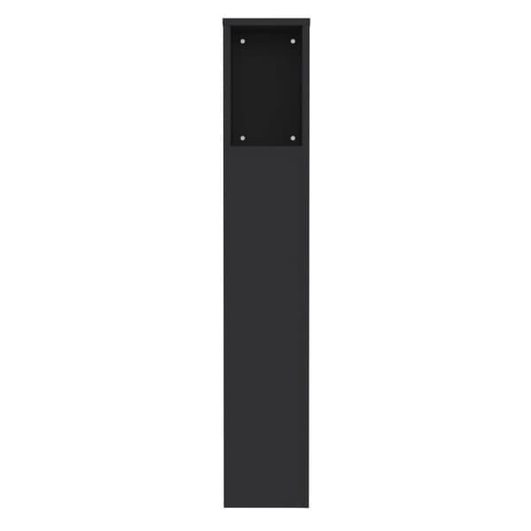 vidaXL sengegavl med opbevaring 100x18,5x104,5 cm sort -  Hovedgærder og fodgærder