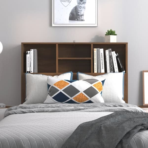 vidaXL Sängynpääty säilytystilalla ruskea tammi 100x19x103,5 cm - Sängynpäädyt