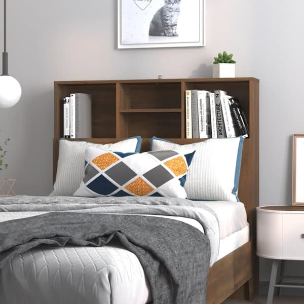 vidaXL Sängynpääty säilytystilalla ruskea tammi 100x19x103,5 cm -  Sängynpäädyt