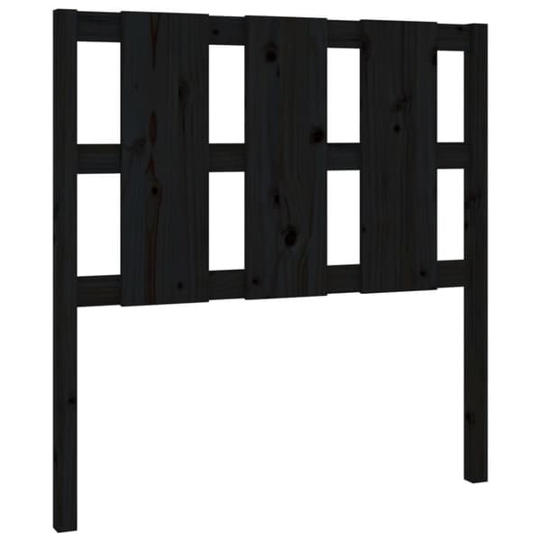 vidaXL Sänggavel svart 95,5x4x100 cm massiv furu -  Sänggavlar