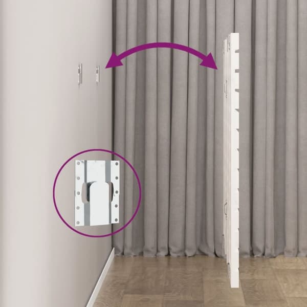 vidaXL sengegavl 146x3x91,5 cm massivt fyrretræ hvid - Hovedgærder og fodgærder