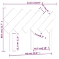 Miniatyrbillede 7 af 7: vidaXL sengegærde 122,5x3x80,5 cm massivt fyrretræ sort -  Hovedgærder og fodgærder