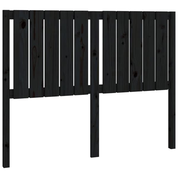 vidaXL Sängynpääty musta 125,5x4x100 cm täysi mänty -  Sängynpäädyt