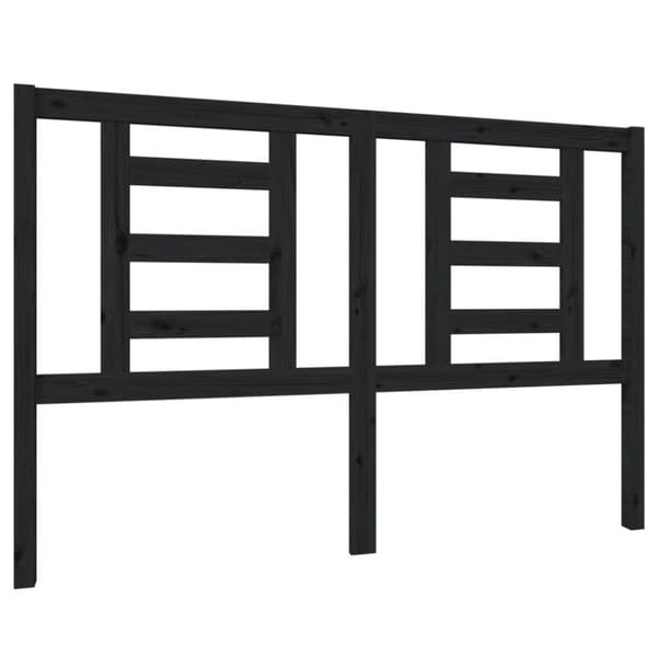vidaXL Sängynpääty musta 146x4x100 cm täysi mänty - Sängynpäädyt