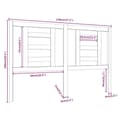 Pikkukuva 7 / 7: vidaXL Sängynpääty musta 146x4x100 cm täysi mänty -  Sängynpäädyt