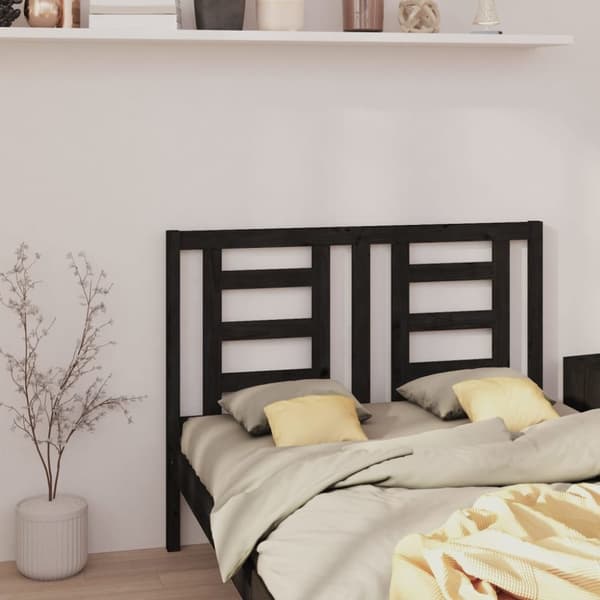 vidaXL Sängynpääty musta 146x4x100 cm täysi mänty -  Sängynpäädyt