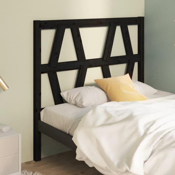 vidaXL Sängynpääty musta 96x4x100 cm täysi mänty -  Sängynpäädyt