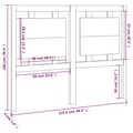 Pikkukuva 7 / 7: vidaXL Sängynpääty musta 125,5x4x100 cm täysi mänty -  Sängynpäädyt