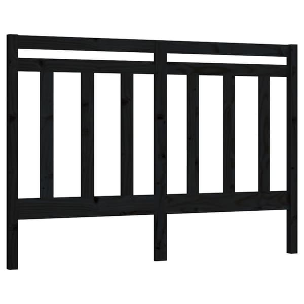 vidaXL Sängynpääty musta 146x4x100 cm täysi mänty - Sängynpäädyt