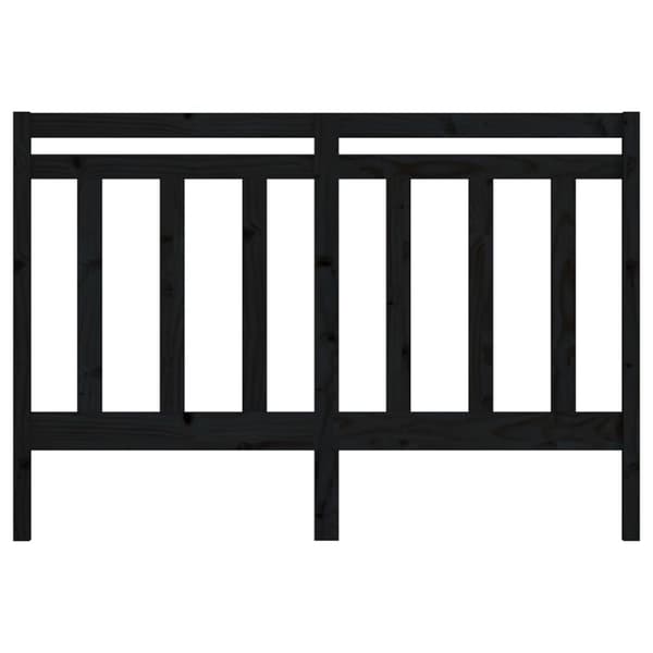 vidaXL Sängynpääty musta 146x4x100 cm täysi mänty - Sängynpäädyt