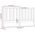 Pikkukuva 7 / 7: vidaXL Sängynpääty musta 206x4x100 cm täysi mänty -  Sängynpäädyt