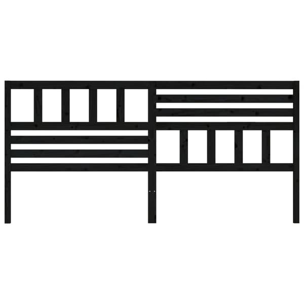 vidaXL Sänggavel svart 206x4x100 cm massiv furu - Sänggavlar