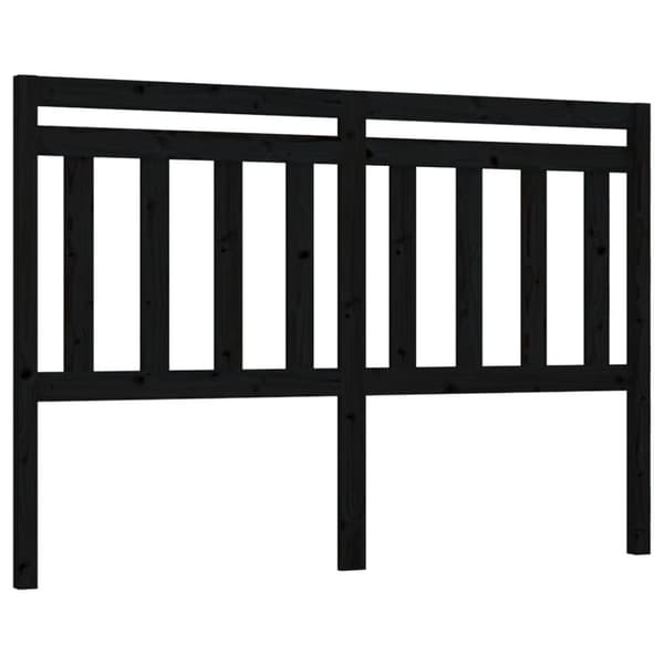 vidaXL Sängynpääty musta 146x4x100 cm täysi mänty - Sängynpäädyt