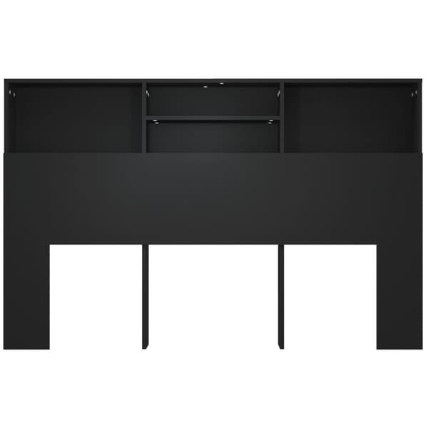 vidaXL sengegavl med opbevaring 160x19x103,5 cm sort - Hovedgærder og fodgærder