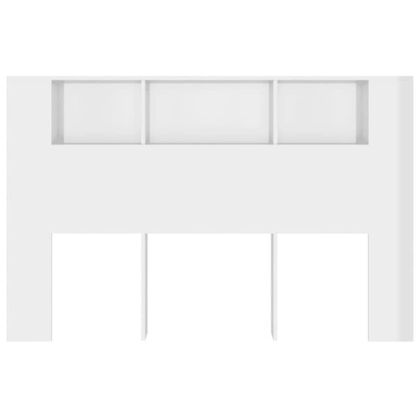 vidaXL Sängynpääty säilytystilalla korkeakiilto valk 160x18,5x104,5 cm - Sängynpäädyt
