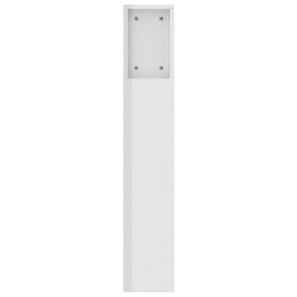vidaXL Sängynpääty säilytystilalla korkeakiilto valk 160x18,5x104,5 cm - Sängynpäädyt
