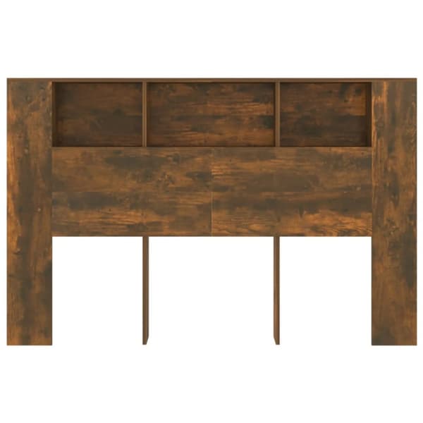 vidaXL Sängynpääty säilytystilalla savutammi 160x18,5x104,5 cm - Sängynpäädyt