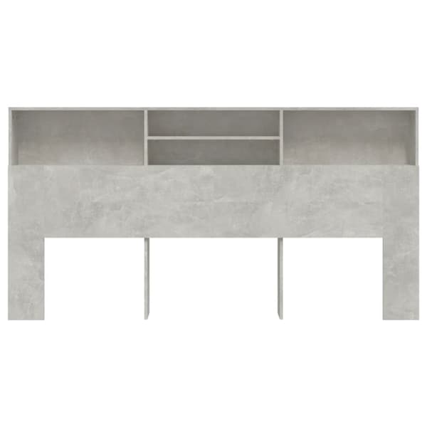 vidaXL Sängynpääty säilytystilalla betoninharmaa 200x19x103,5 cm - Sängynpäädyt
