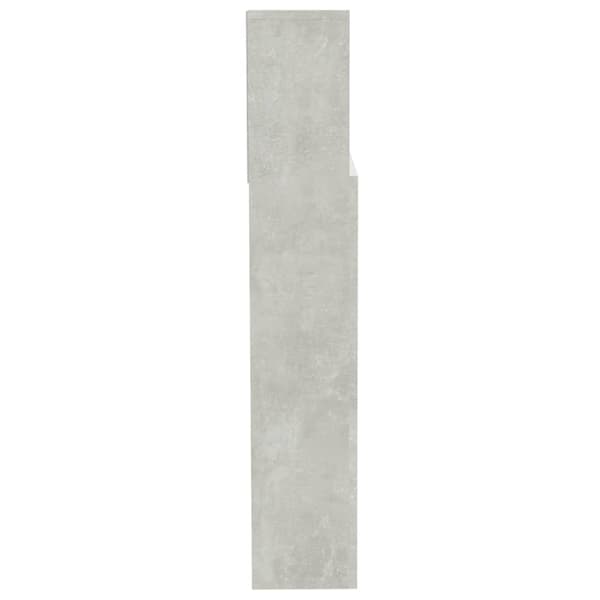 vidaXL Sängynpääty säilytystilalla betoninharmaa 200x19x103,5 cm - Sängynpäädyt