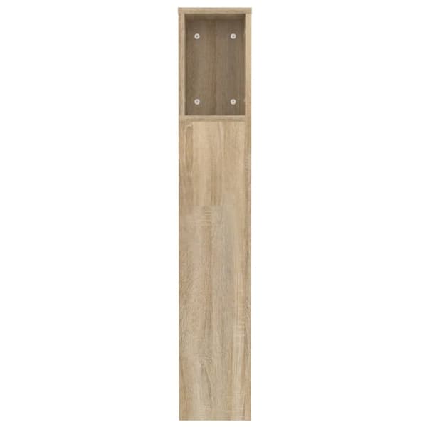 vidaXL sengegavl med opbevaring 120x18,5x102,5 cm sonoma-eg - Hovedgærder og fodgærder