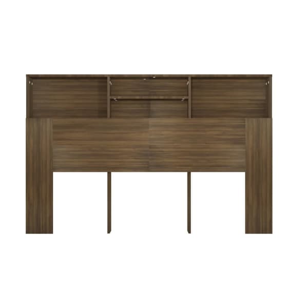vidaXL Sängynpääty säilytystilalla ruskea tammi 160x19x103,5 cm -  Sängynpäädyt