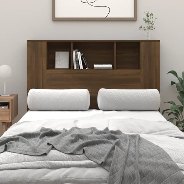 vidaXL Sängynpääty säilytystilalla ruskea tammi 120x18,5x102,5 cm -  Sängynpäädyt