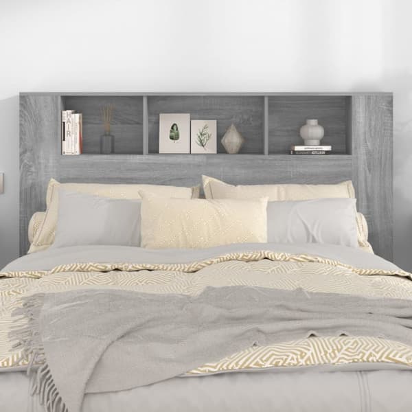 vidaXL Sängynpääty säilytystilalla harmaa Sonoma 160x18,5x104,5 cm -  Sängynpäädyt