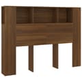 Pikkukuva 3 / 8: vidaXL Sängynpääty säilytystilalla ruskea tammi 140x18,5x104,5 cm -  Sängynpäädyt