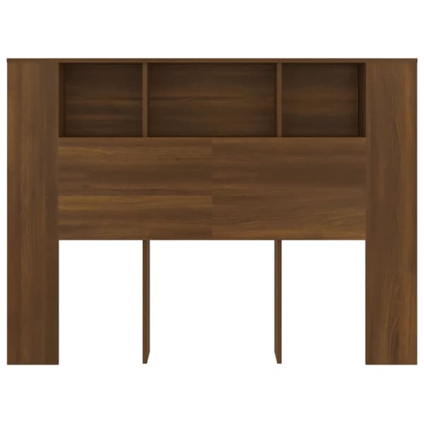 vidaXL Sängynpääty säilytystilalla ruskea tammi 140x18,5x104,5 cm - Sängynpäädyt